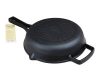 Brizoll Feuerpfanne mit Stiel 260 x 60 mm aus Gusseisen