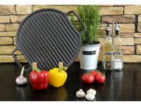Brizoll Grillplatte aus Gusseisen Ø 32 cm Induktion