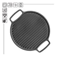 Brizoll Grillplatte aus Gusseisen Ø 32 cm Induktion