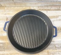 Kasan 12 Liter mit Grilldeckel Gusseiaen emaillie...