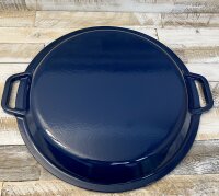 Kasan 12 Liter mit Grilldeckel Gusseiaen emaillie Gulaschkessel
