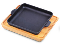 Servierpfanne aus Gusseisen 18 x 18 x 2,5 cm. mit...